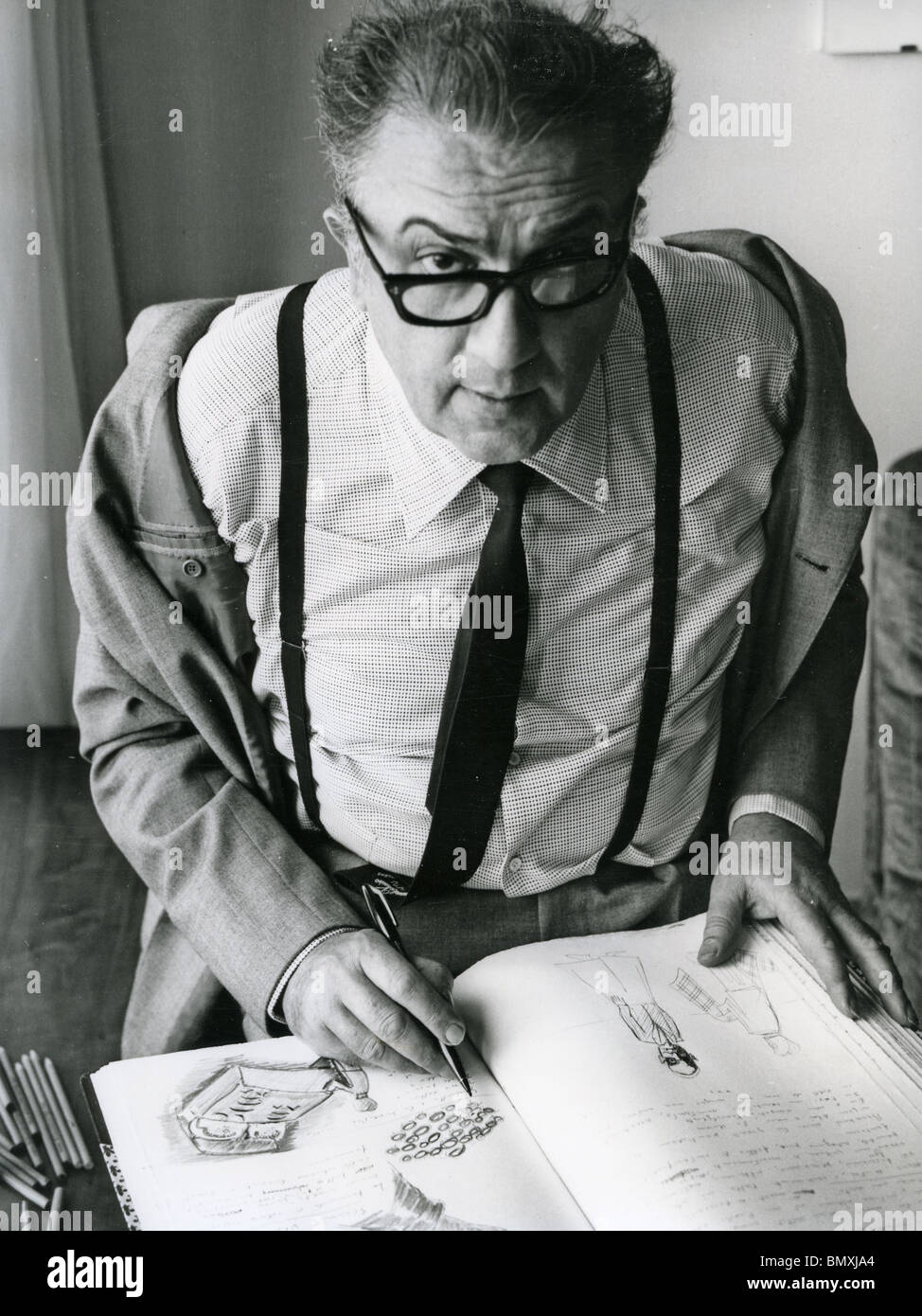 FEBERICO FELLINI (1920-1993) italienischer Filmregisseur und Drehbuchautor Stockfoto