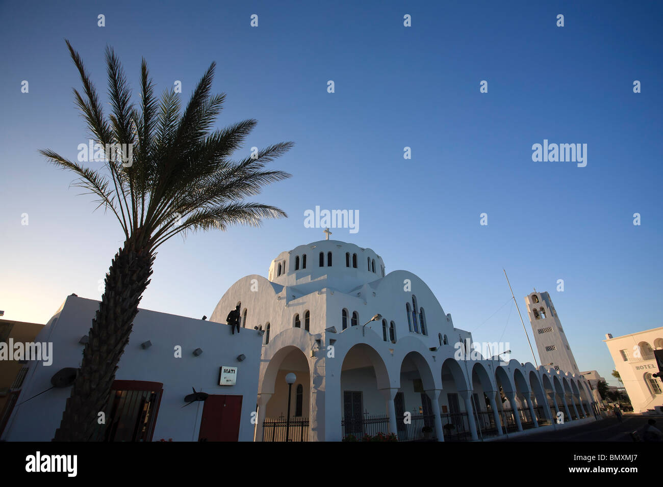 Griechenland, Kykladen, Santorini, Fira (Thira) Stockfoto