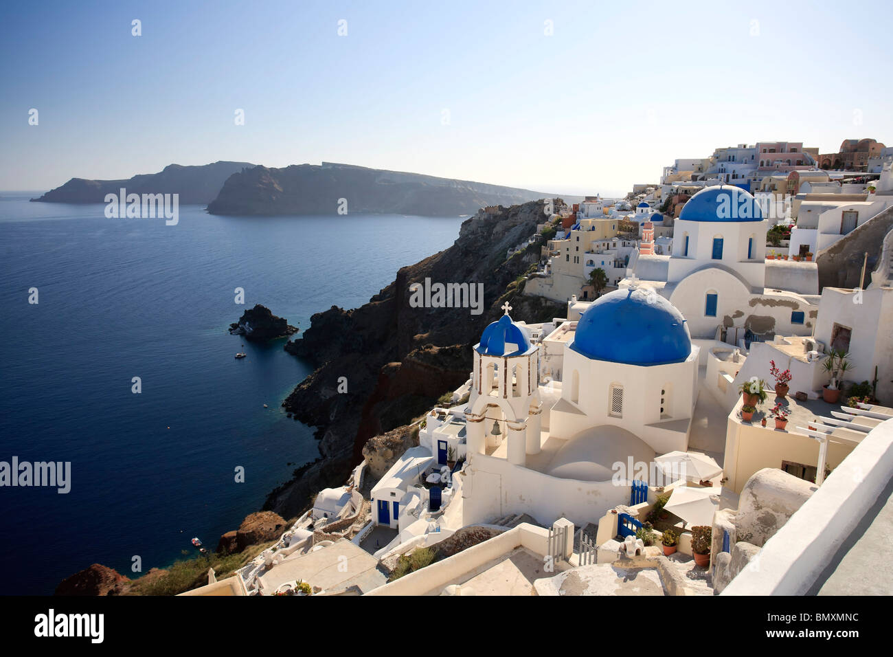 Griechenland, Kykladen, Santorini, Oia Stadt Stockfoto