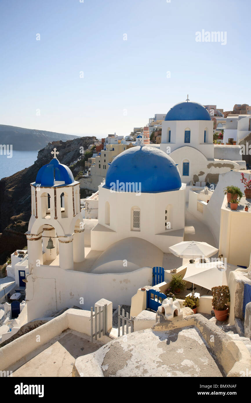 Griechenland, Kykladen, Santorini, Oia Stadt Stockfoto