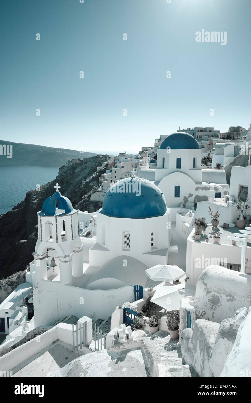 Griechenland, Kykladen, Santorini, Oia Stadt Stockfoto