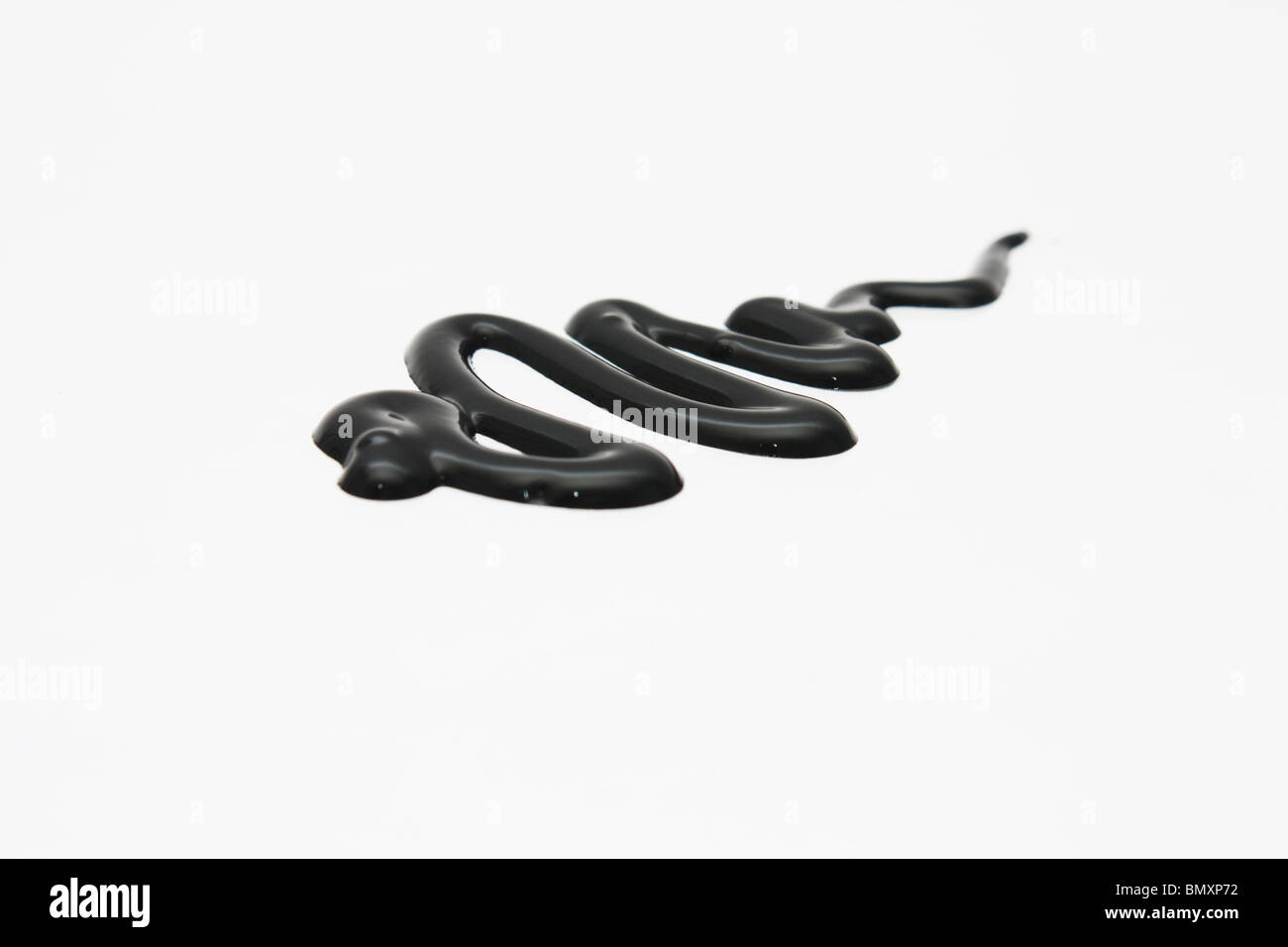 Schwarze Acrylfarbe swatch Stockfoto