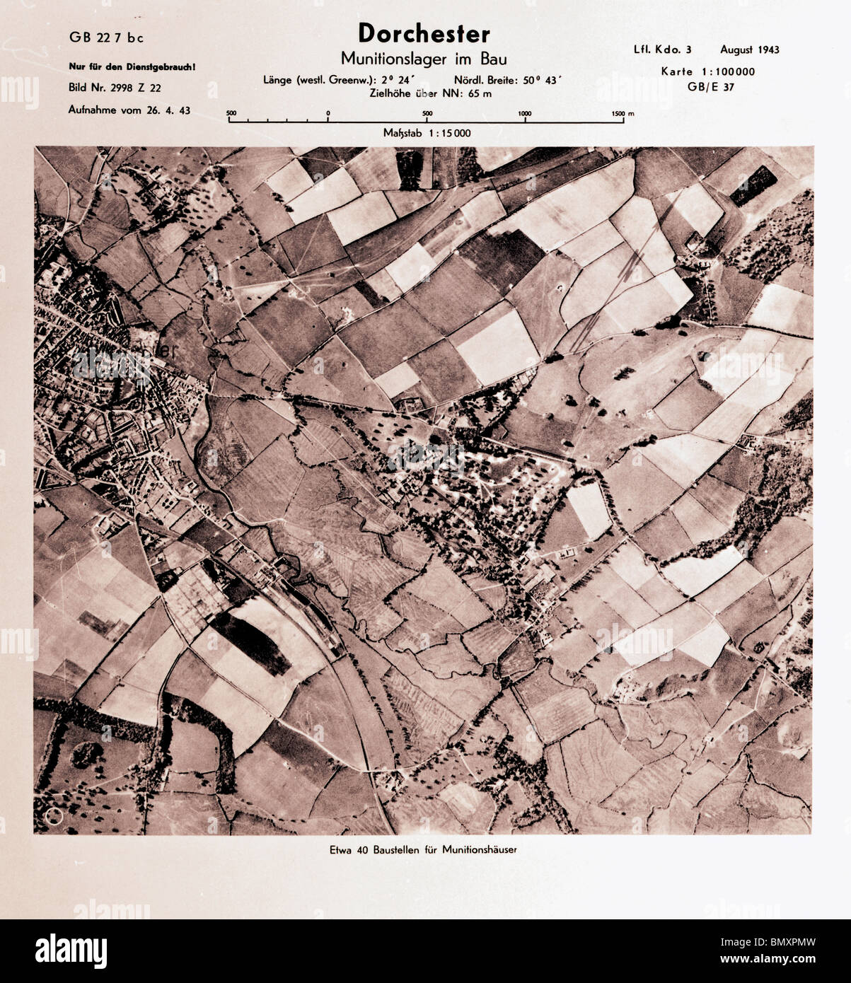 Dorchester - Dorset 1940 Munitionsdepot Stockfoto