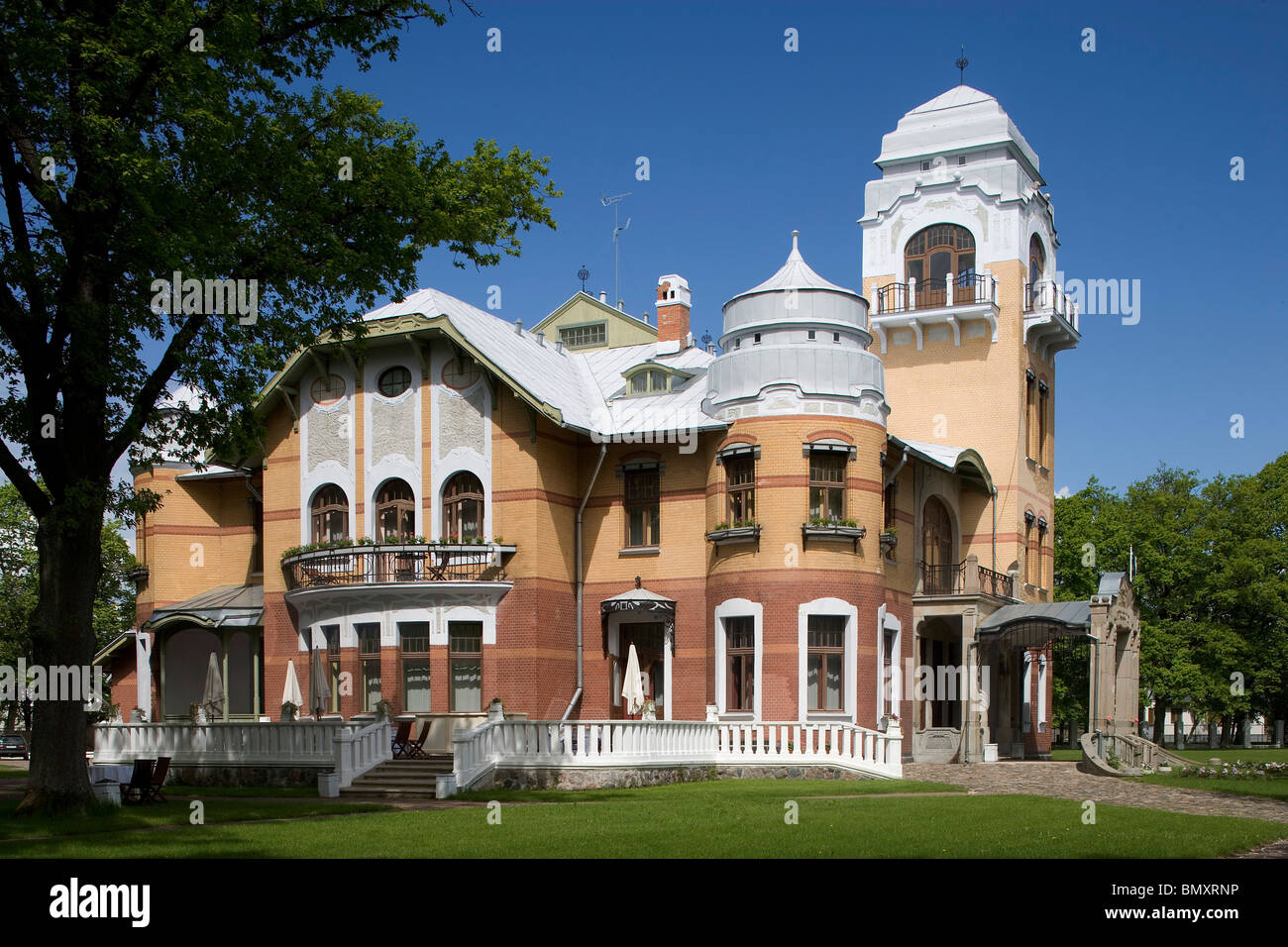 Pärnu, Estland Ammende Villa (Jugendstil), traditionelle Häuser, historische, antike, Jugendstil-Gebäude Stockfoto