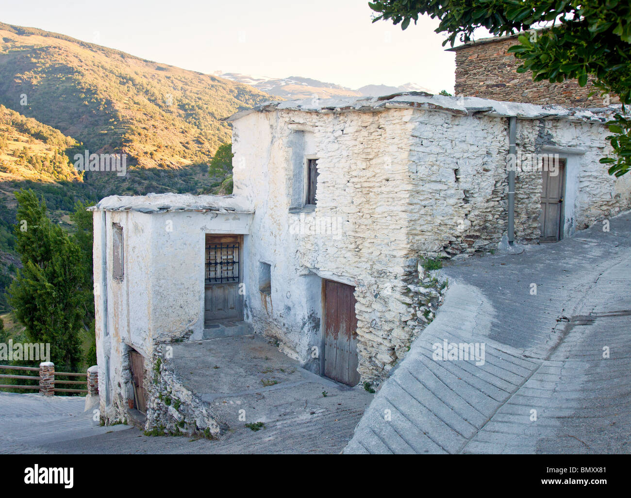 Traditionelle Architektur in Capileira Dorf, Las Alpujarras, Provinz Granada, Spanien Stockfoto