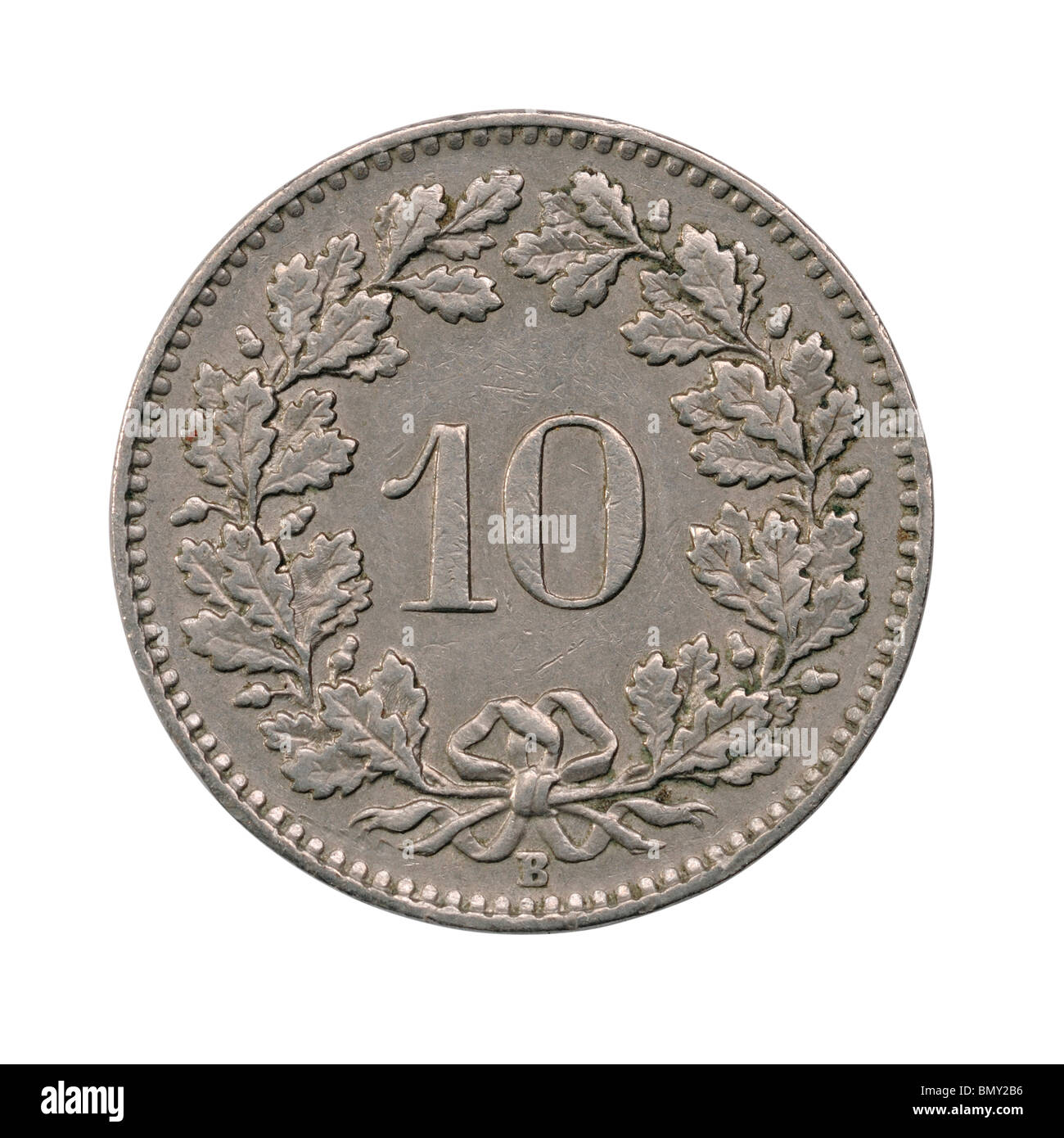 Confoederatio Helvetica Münze 10 Stockfoto