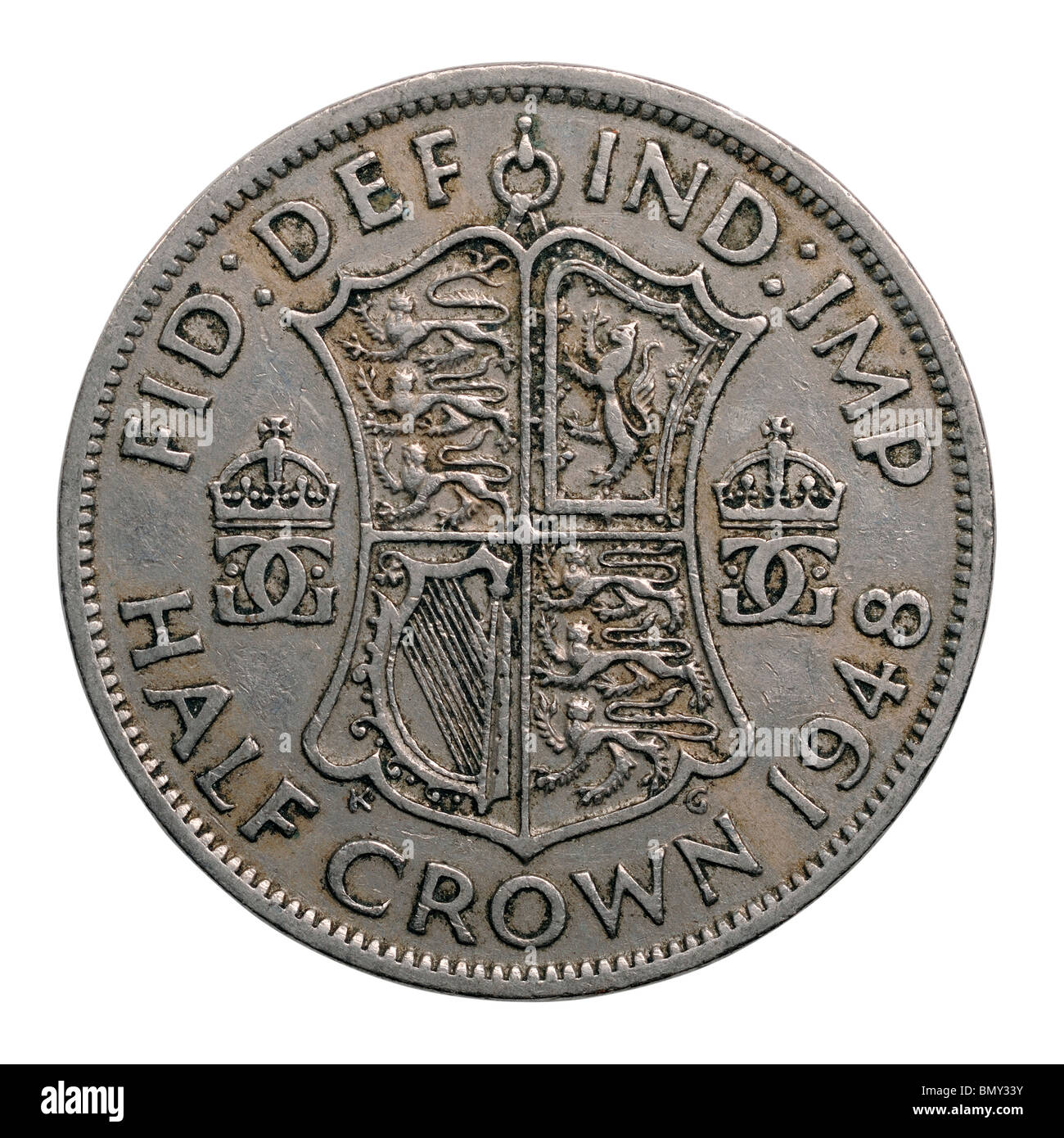 1948 halbe Krone Münze König George vi Stockfoto