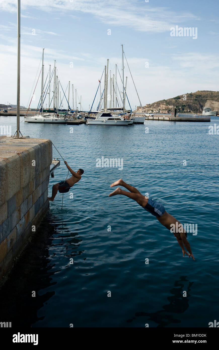 Muelle Deportivo CARTAGENA CIUDAD Region Murcia ESPAÑA HAFENSTADT CARTAGENA Murcia Region Spanien Stockfoto