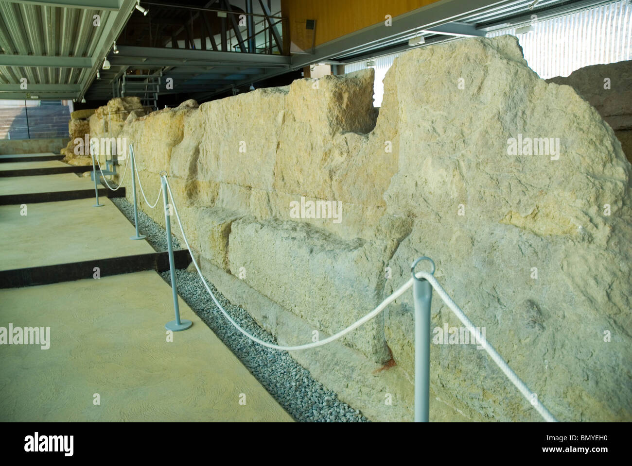 Centro de Interpretacion De La Muralla Fruchtsaftgetränke CARTAGENA CIUDAD Region Murcia ESPAÑA phönizischen Wand CARTAGENA Stadt Murcia regio Stockfoto