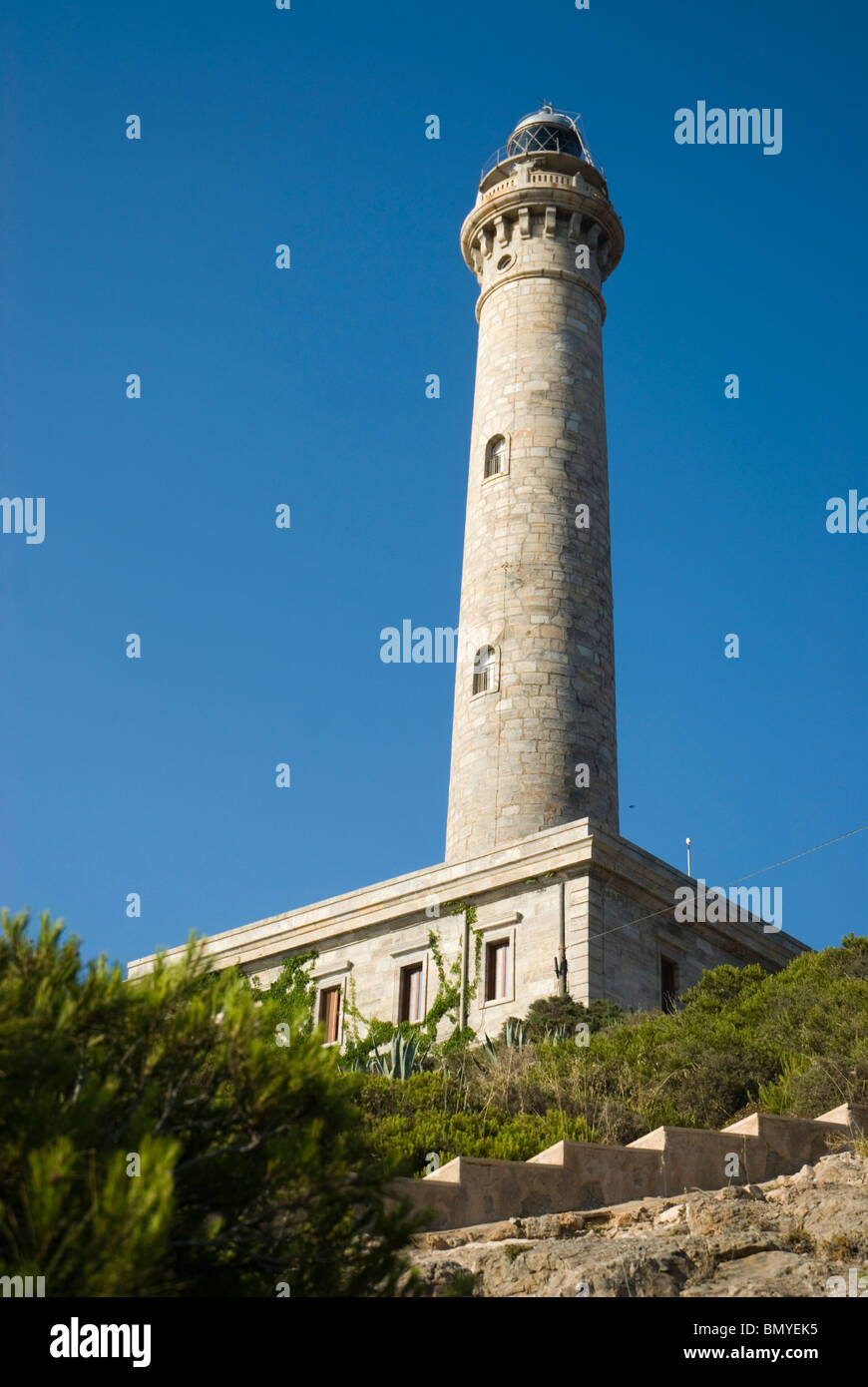 Faro de Cabo de Palos CARTAGENA Region Murcia ESPAÑA Leuchtturm von Cabo de Palos CARTAGENA Murcia Region Spanien Stockfoto