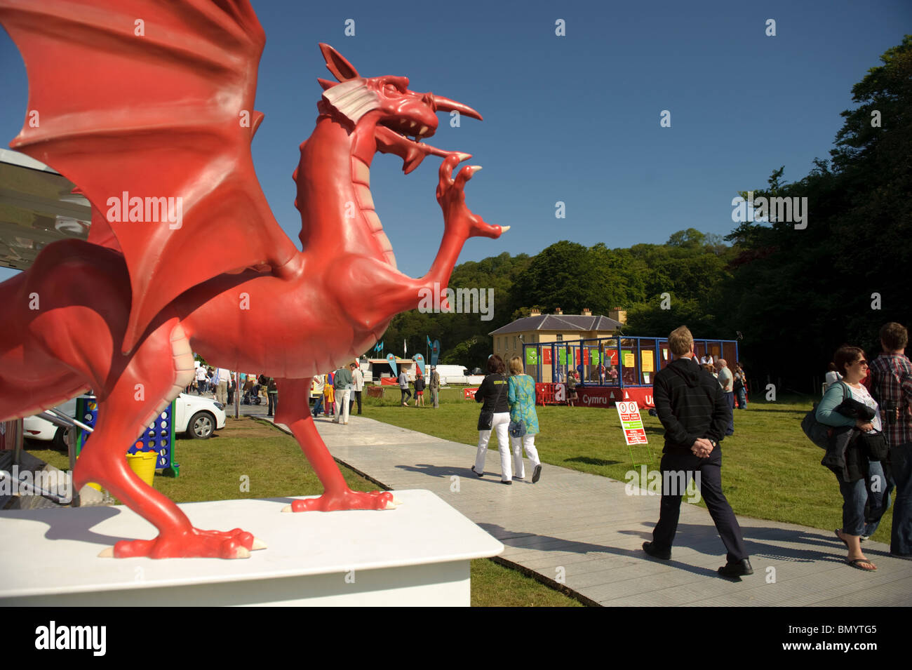 Llanerchaeron National Treuhandvermögen, Ceredigion, während die Urdd National Eisteddfod, 31 Mai - 4. Juni 2010. Stockfoto