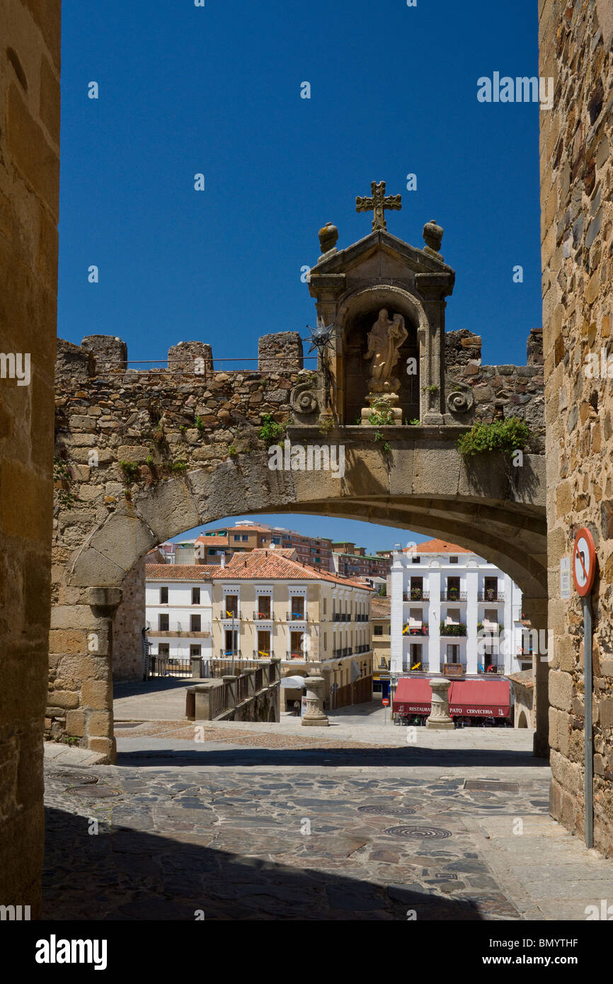 Spanien, Extremadura Cáceres, Arco De La estrella Stockfoto