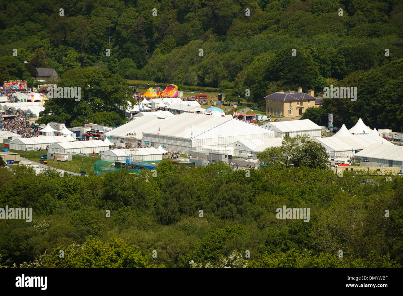 Llanerchaeron National Treuhandvermögen, Ceredigion, während die Urdd National Eisteddfod, 31 Mai - 4. Juni 2010. Stockfoto