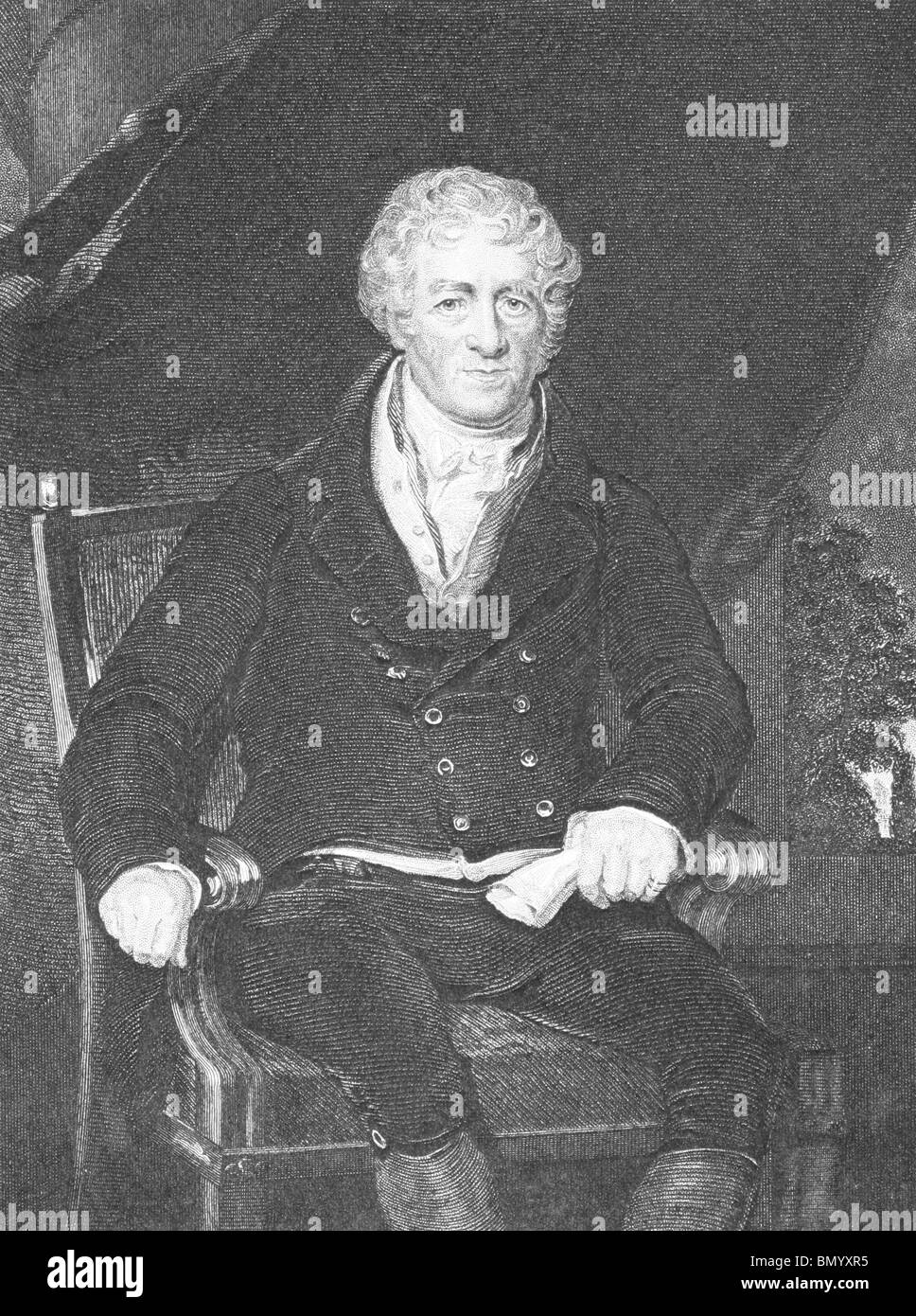 Robert Peel (1788-1850) auf Gravur aus den 1800er Jahren. Konservative Premierminister von Großbritannien im Jahre 1834 bis 1835 & 1841-1846. Stockfoto