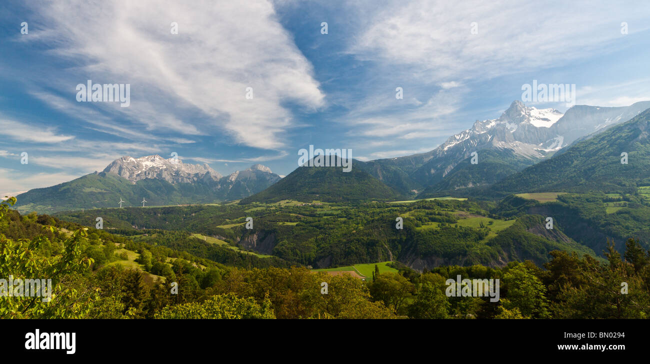 Die französischen Alpen in der Nähe von Gap, Region Rhônes-Alpes, Departement Savoie, Frankreich Stockfoto