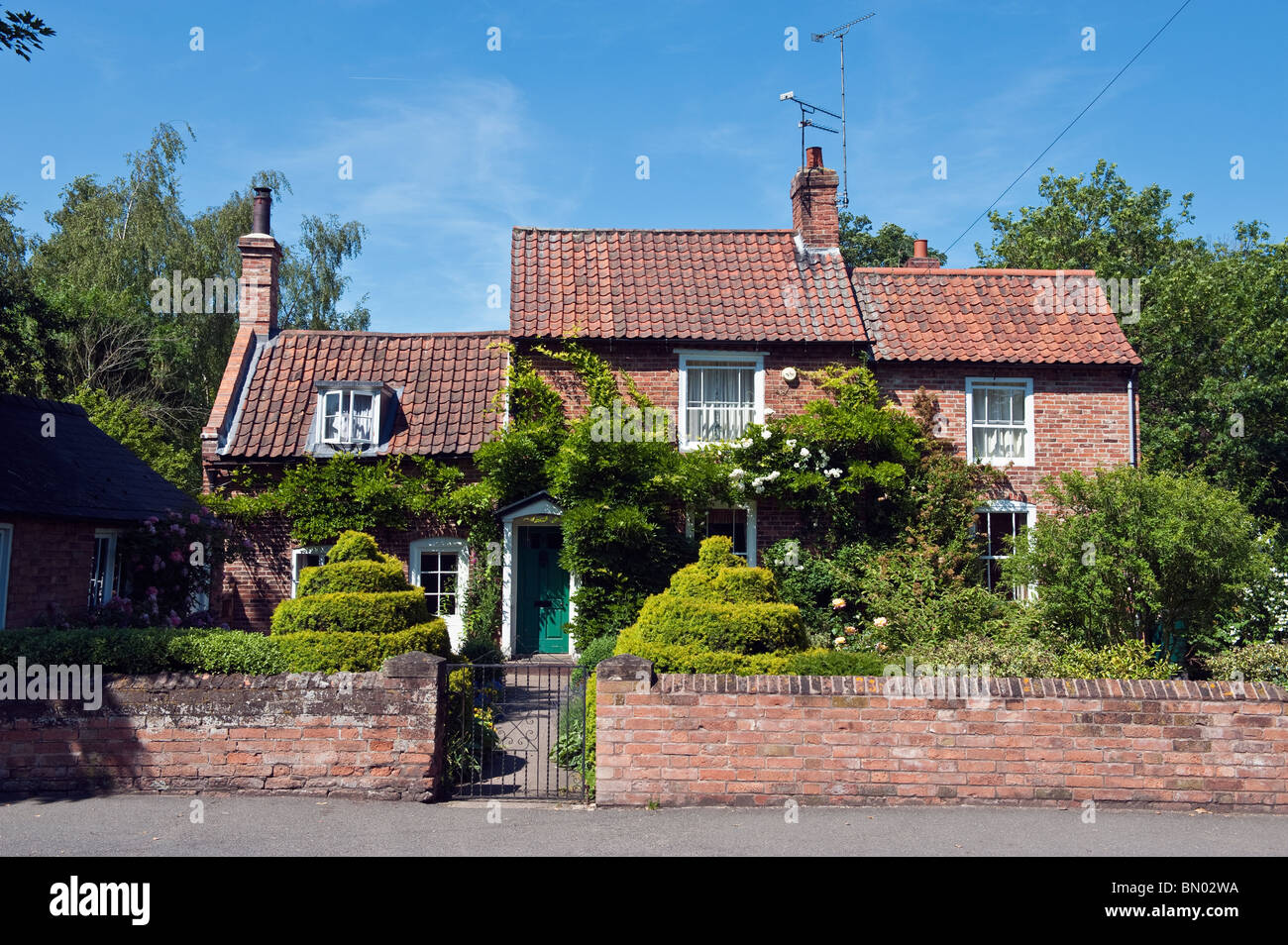 Red Pan gefliest Ferienhaus in Southwell Nottinghamshire, Großbritannien, Deutschland, GB, UK, EU Stockfoto
