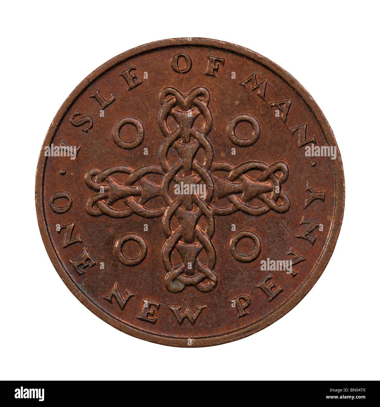 Isle Of Man 1 Cent Münze Stockfoto