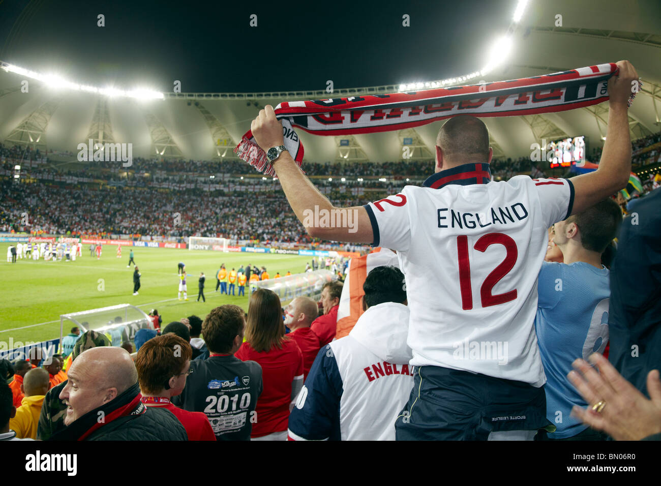 England Fußball-Fans beim World cup Stockfoto