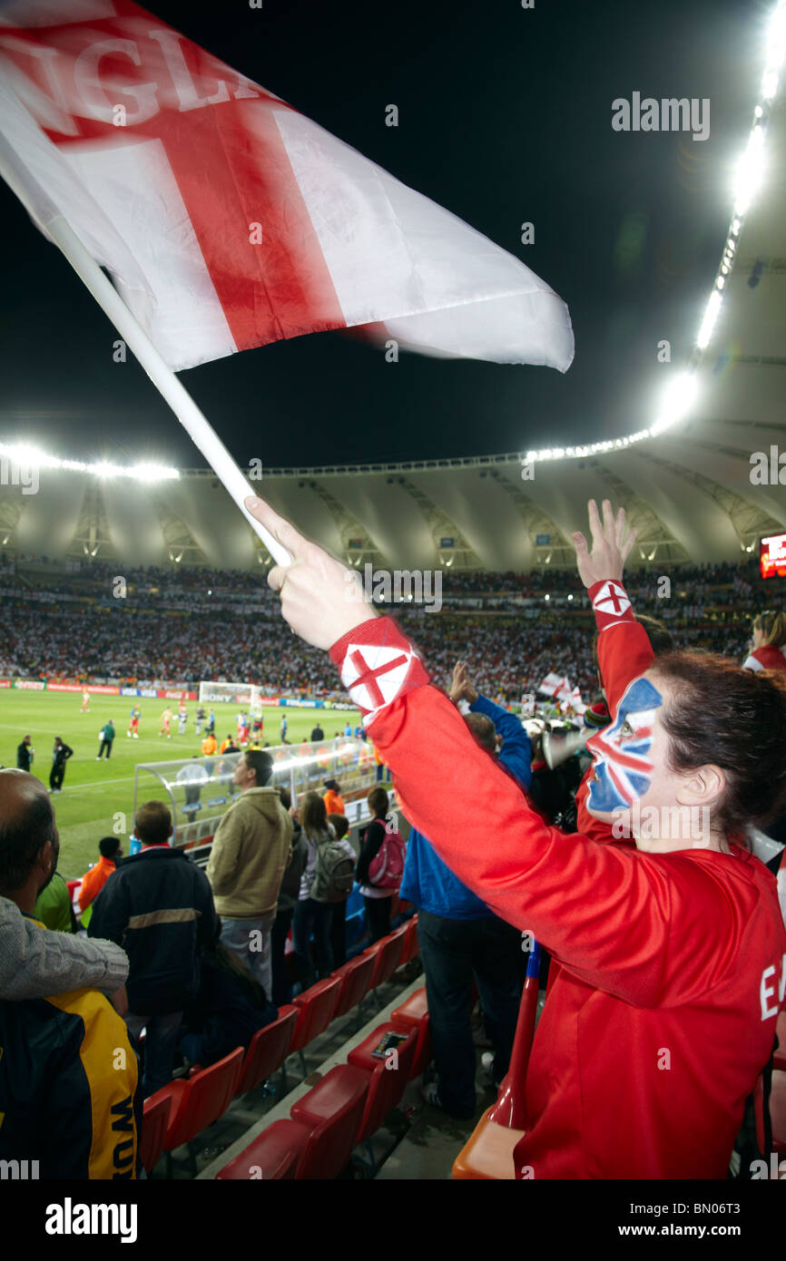 England Fußball-Fans, WM, Südafrika Stockfoto