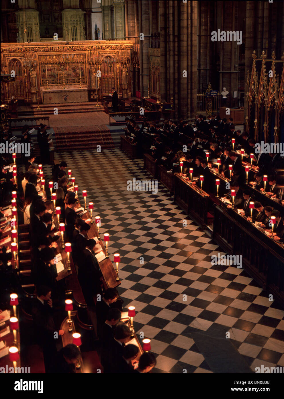 Westminster School Service in der Westminster Abbey, 1980. Stockfoto