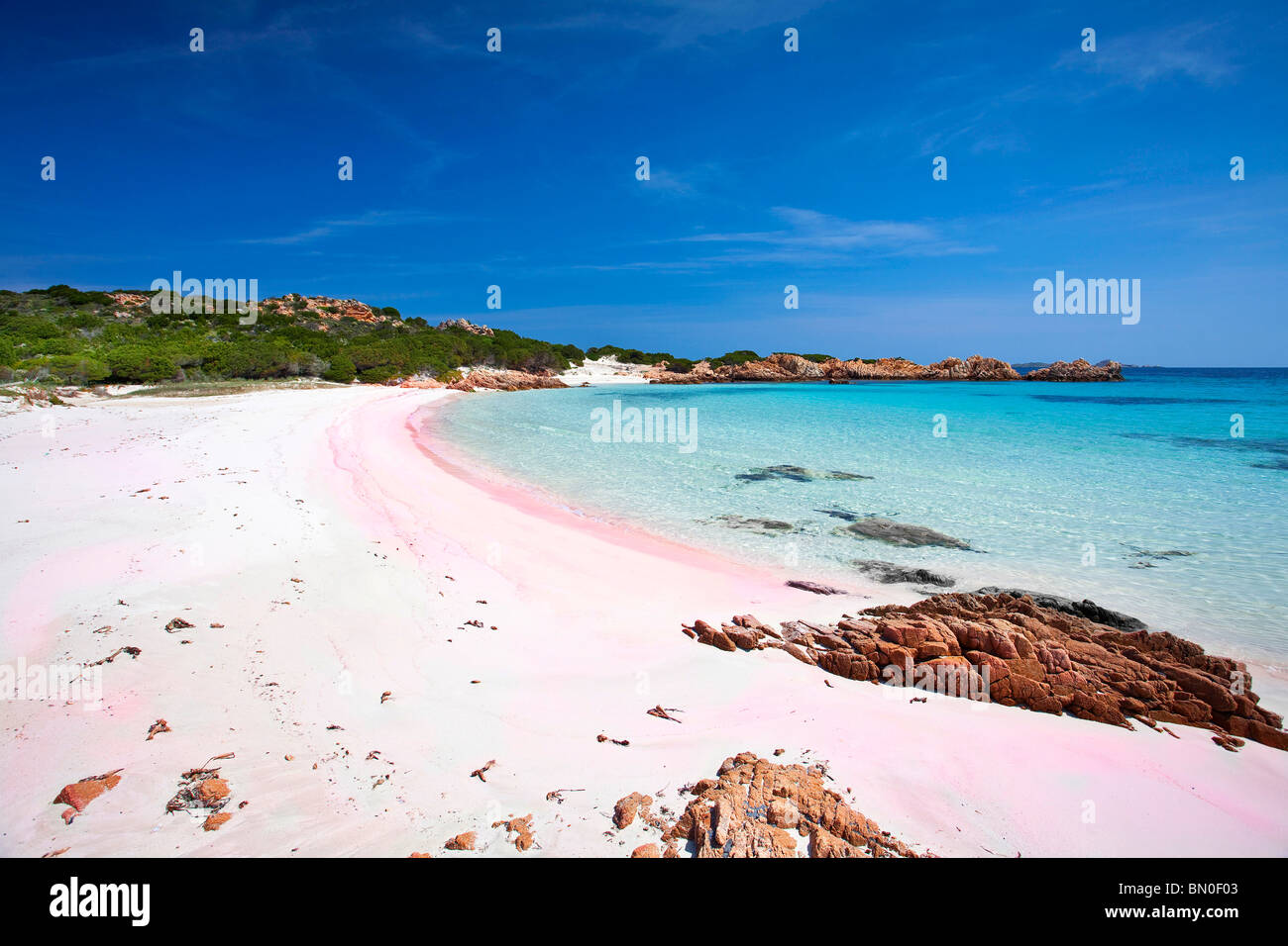 Spiaggia Rosa Cala Di Roto Isola Di Budelli Insel La Maddalena Ot Sardinien Italien Europa Stockfotografie Alamy