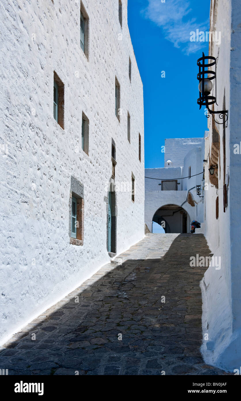 Griechenland, Dodekanes, Patmos, das Dorf Chora Stockfoto