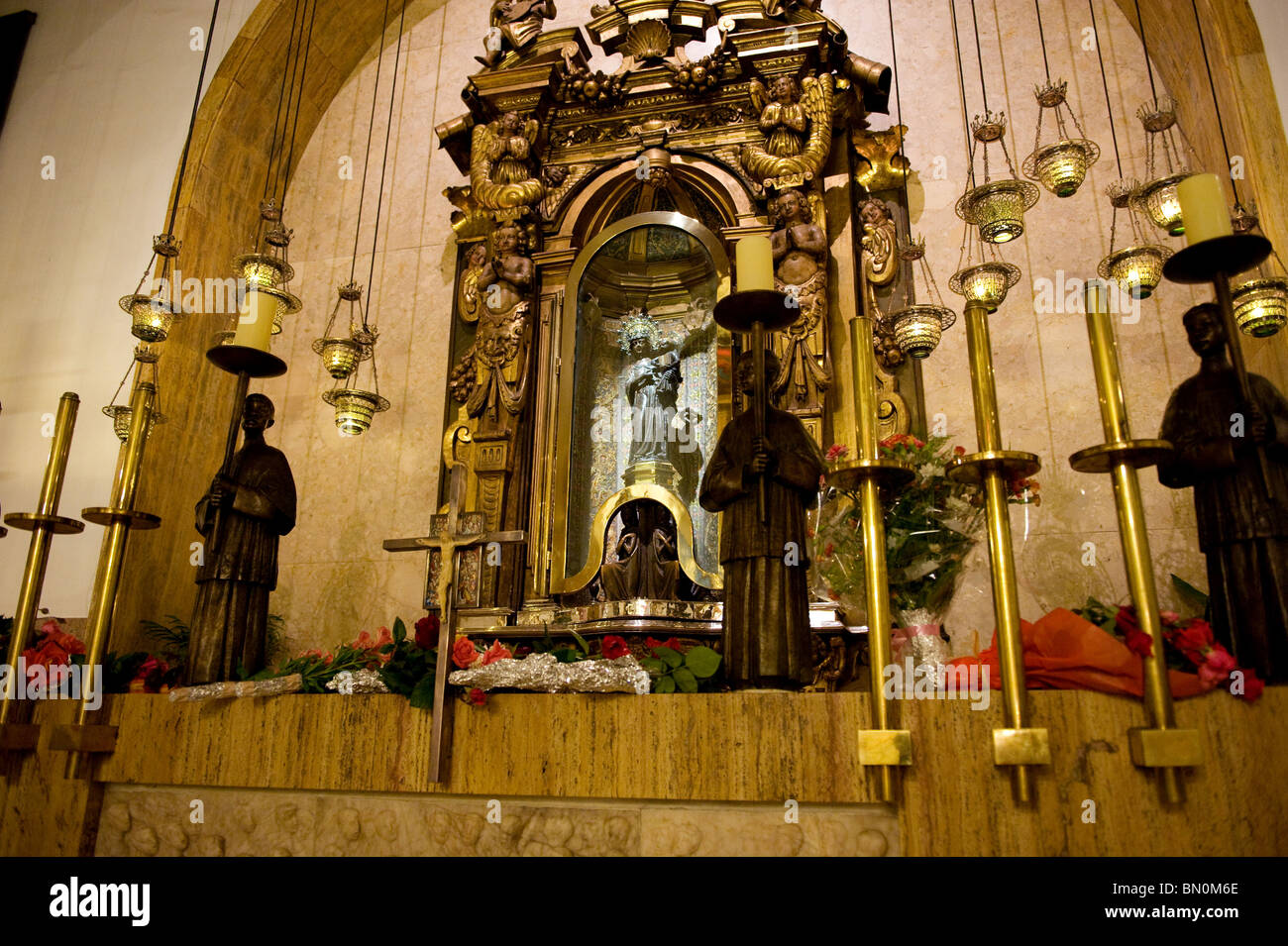 Die schwarze Madonna, la Moreneta, im Kloster Lluc, Mallorca Spanien 2010 Stockfoto