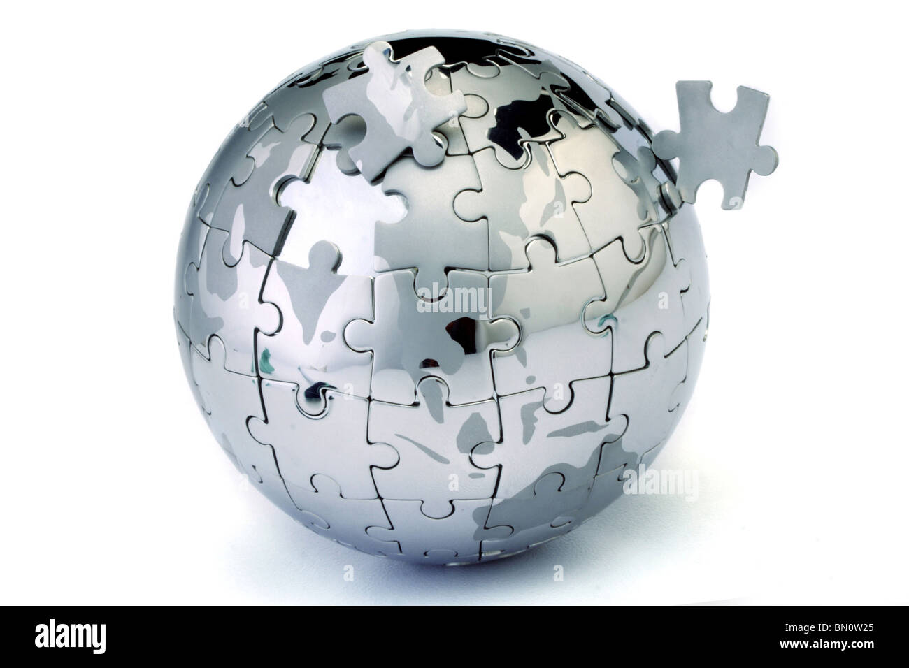 Puzzle Globus puzzle Stockfoto