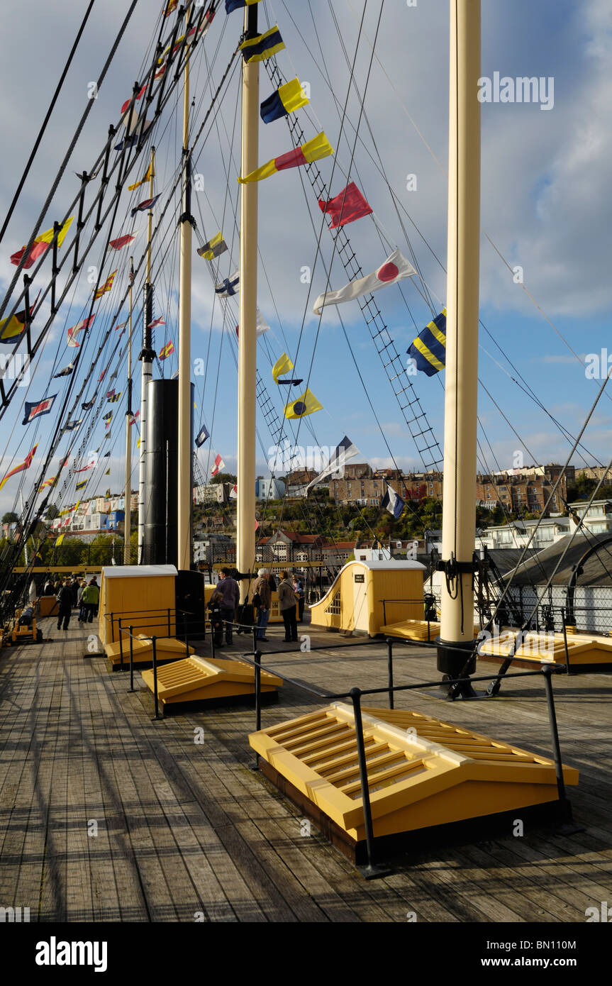 Das Deck der SS Great Britain in Great Western Dockyard, Bristol, England. Stockfoto