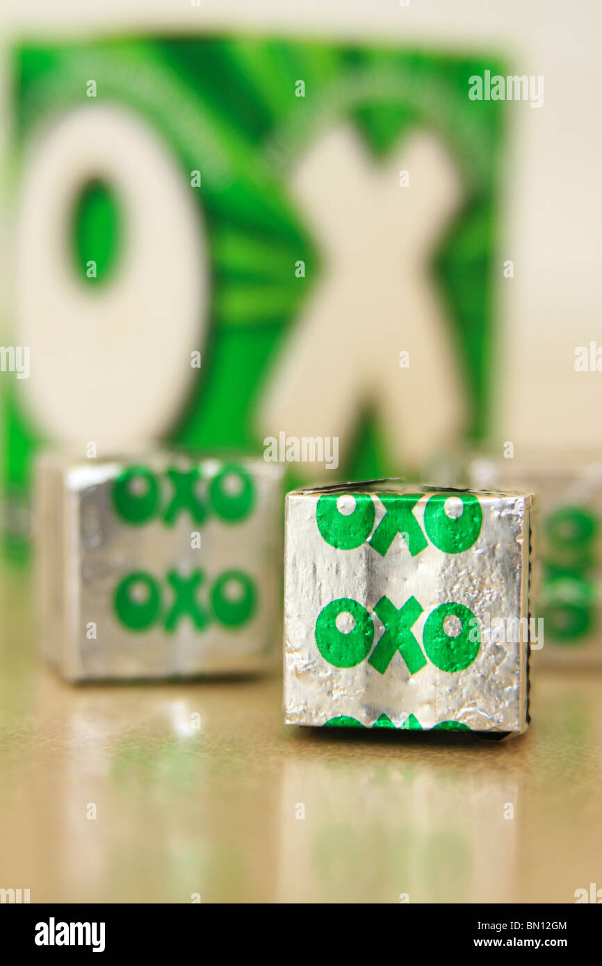 Oxo Gemüse Brühwürfel Stockfoto