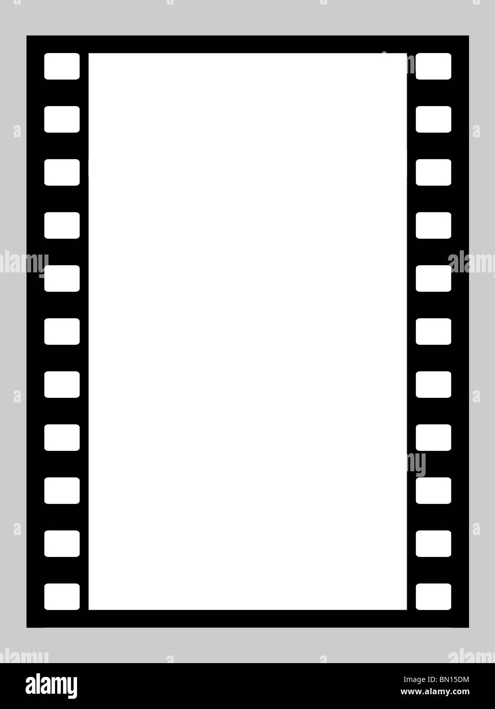 Darstellung der leere 35mm Filmstreifen mit Textfreiraum. Stockfoto