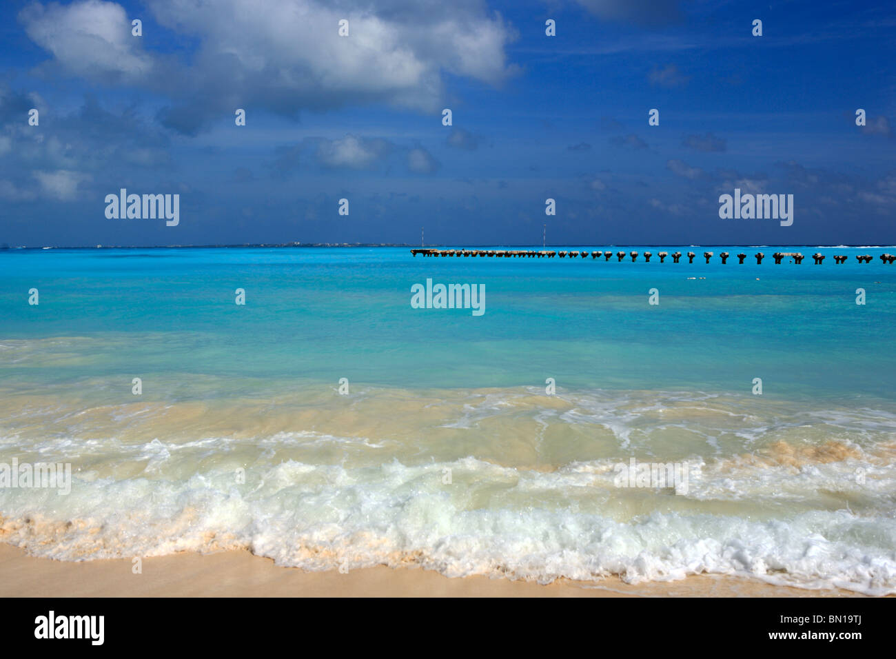 Meeresstrand, Cancún, Quintana Roo Zustand, Mexiko Stockfoto
