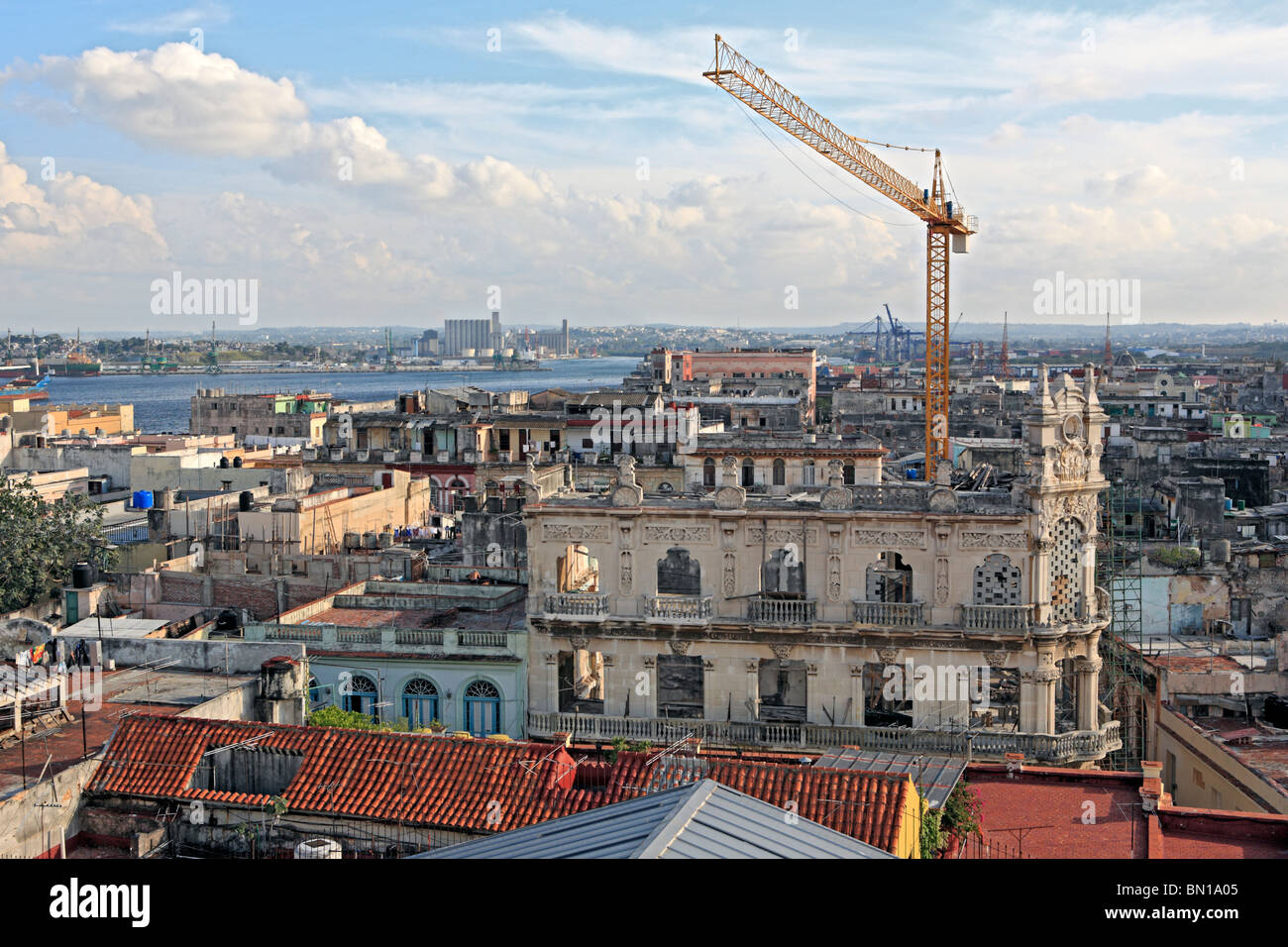 Ansicht von Habana Vieja von Camera Obscura Turm, Havanna, Kuba Stockfoto