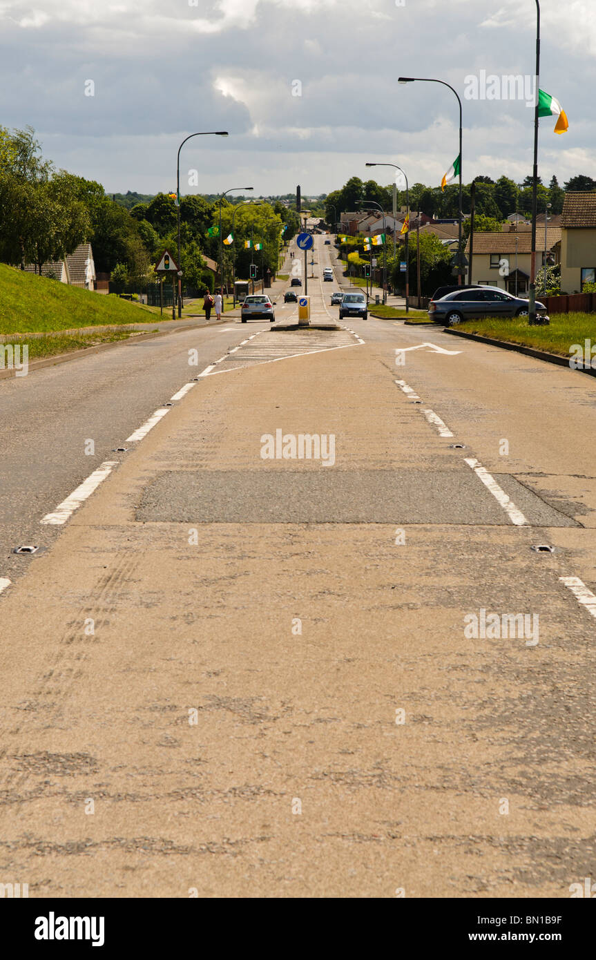 27. Juni 2010.  Garvaghy Road, Portadown. Eine nationalistische Gebiet der Oranier-Orden aus seit 1998 verboten worden. Stockfoto 27. Juni 2010.  Garvaghy Road, Portadown. Eine nationalistische Gebiet der Oranier-Orden aus seit 1998 verboten worden. Stockfoto
