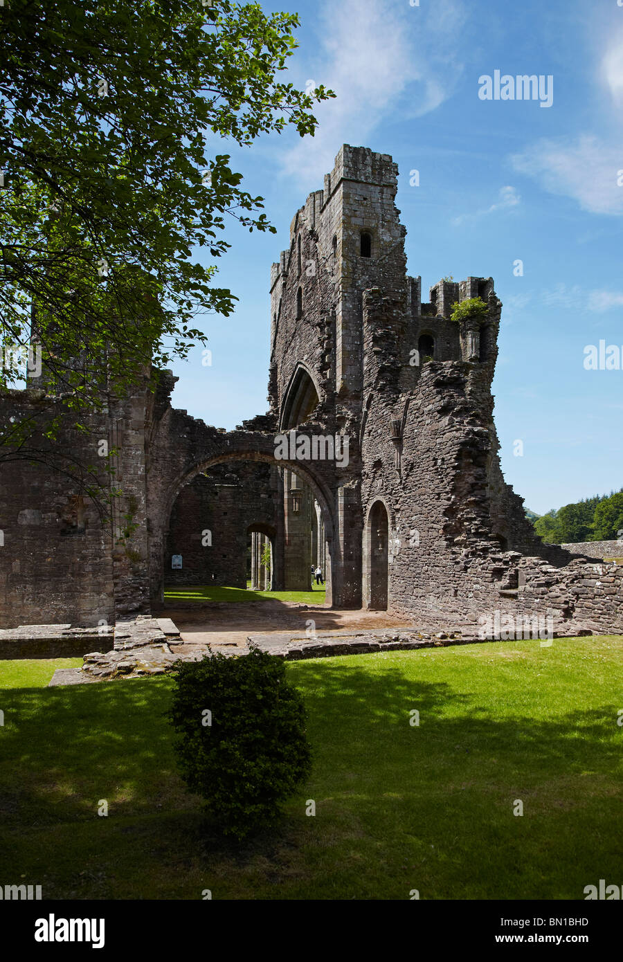 Llanthony Abbey in Süd-Wales, UK Stockfoto