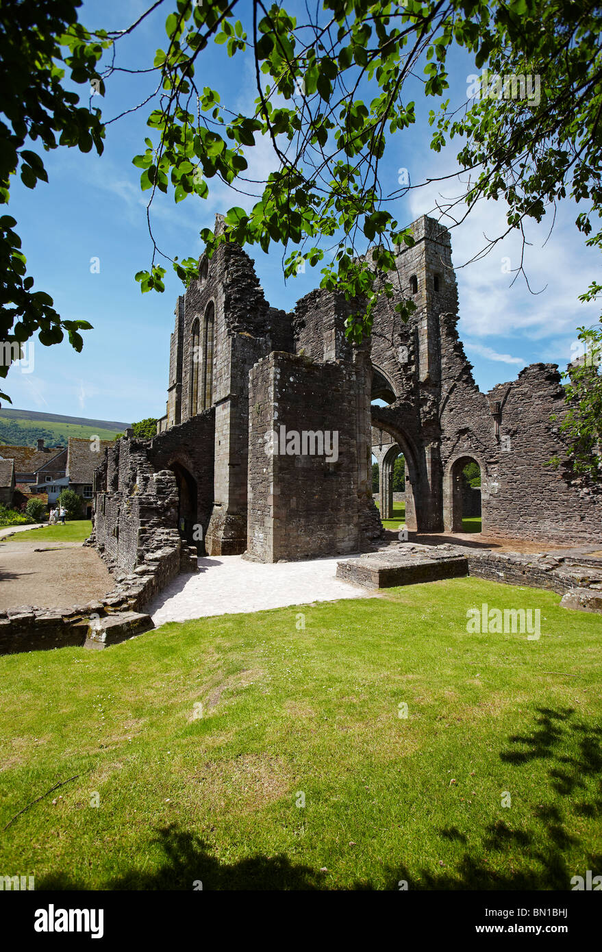 Llanthony Abbey in Süd-Wales, UK Stockfoto