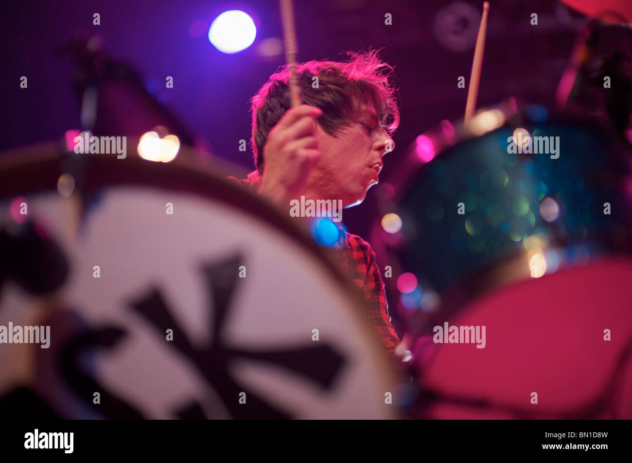 Black Keys Schlagzeuger Pat Carney Stockfoto