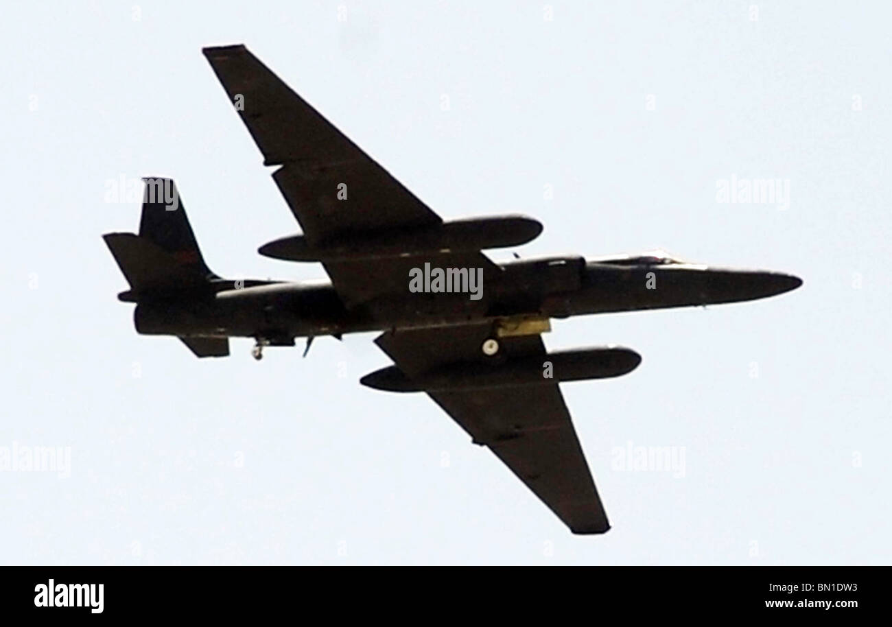 U-2 Dragon Lady durch die Luft auf dem Weg zu einer Mission im Bereich US Central Command Stockfoto