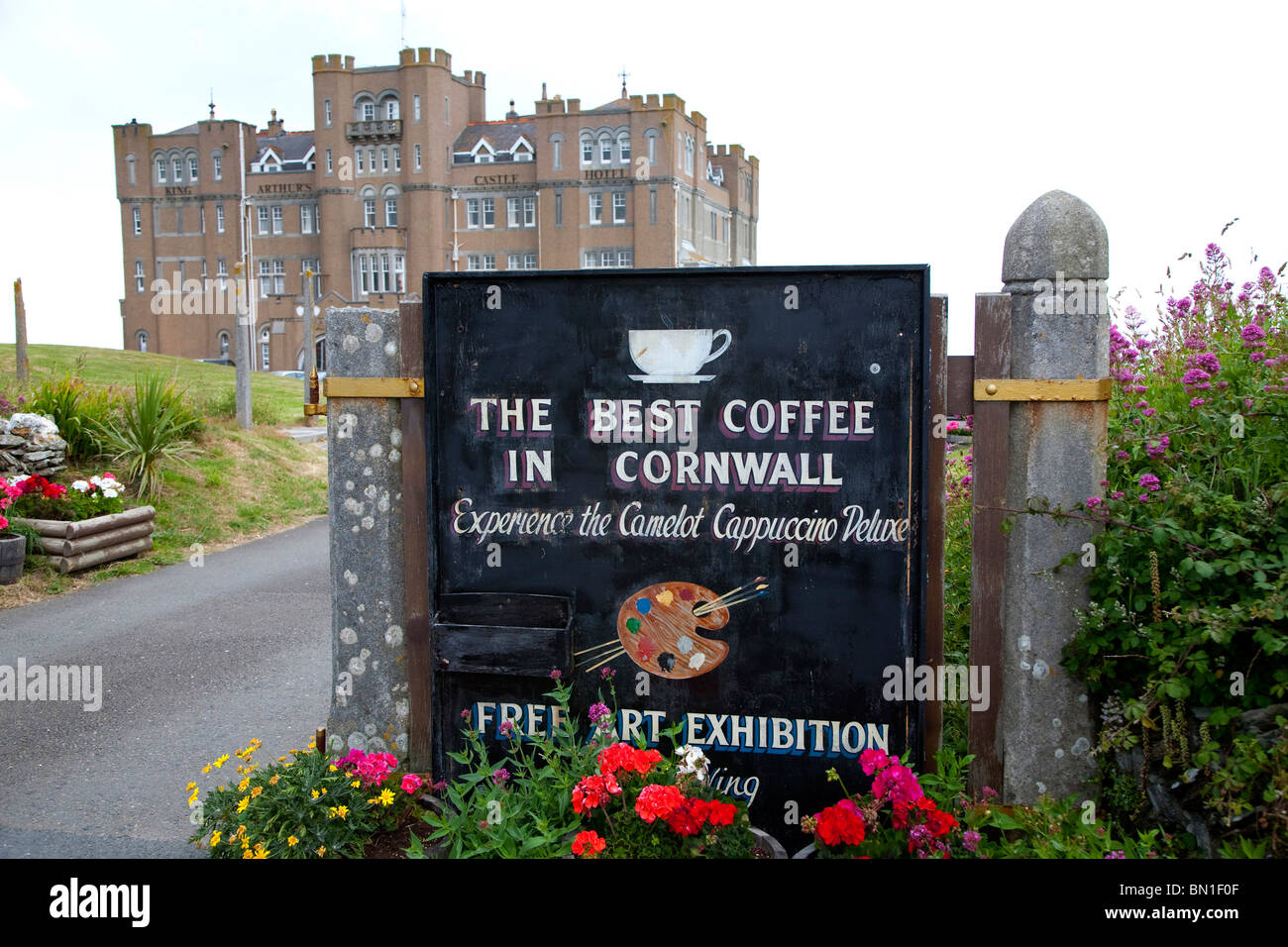 Camelot Hotel, Tintagel, Cornwall, England, Großbritannien Stockfoto