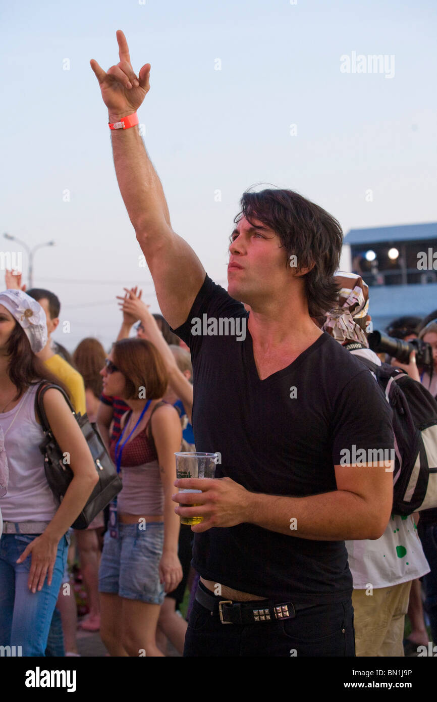 Internationales Festival der Rock-Musik "Schöpfung des Friedens" Stockfoto