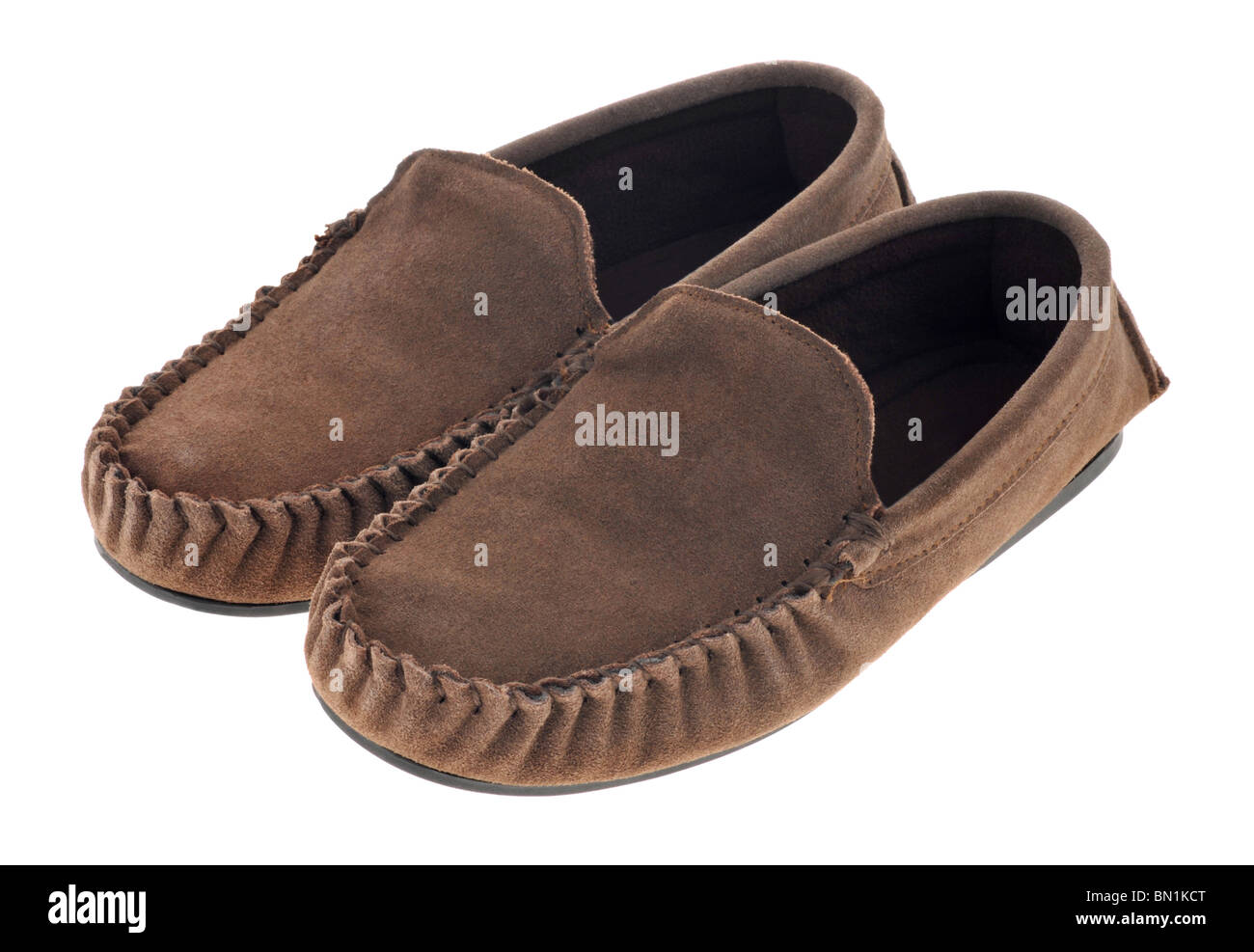 Slipper, Mokassin Hausschuhe Stockfoto