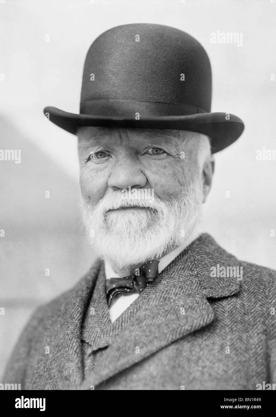 Foto von schottisch-US-amerikanischer Industrieller, Unternehmer und Philanthrop Andrew Carnegie (1835-1919). Stockfoto