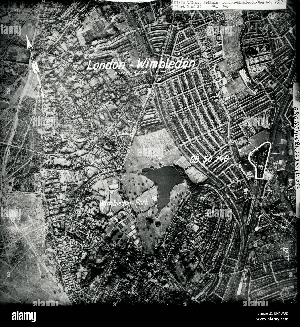 London - Wimbledon-27. September 1940-Kraftwerk Stockfoto