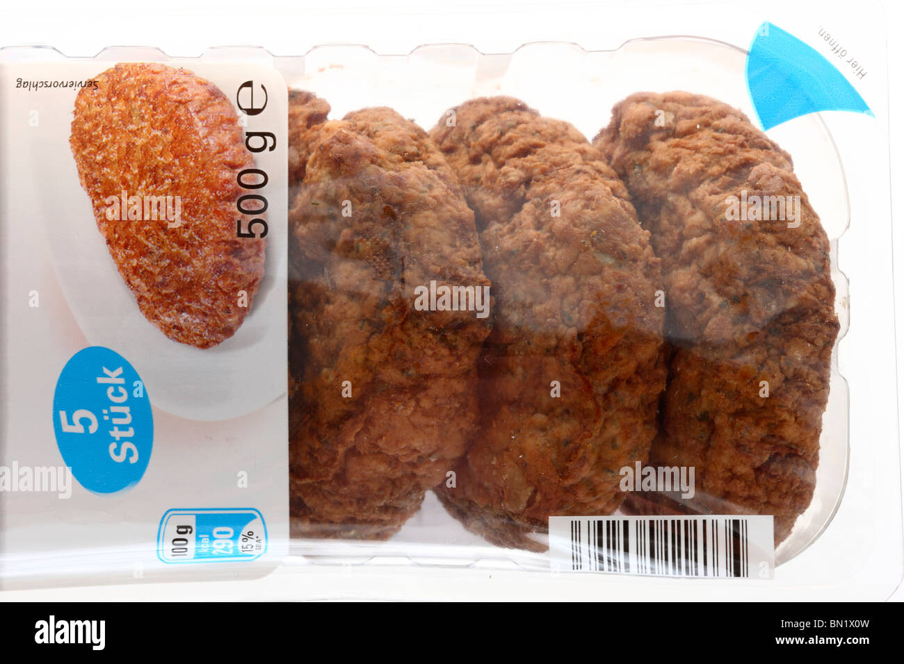 Frikadellen, lesen, Essen, Rindfleisch. Stockfoto