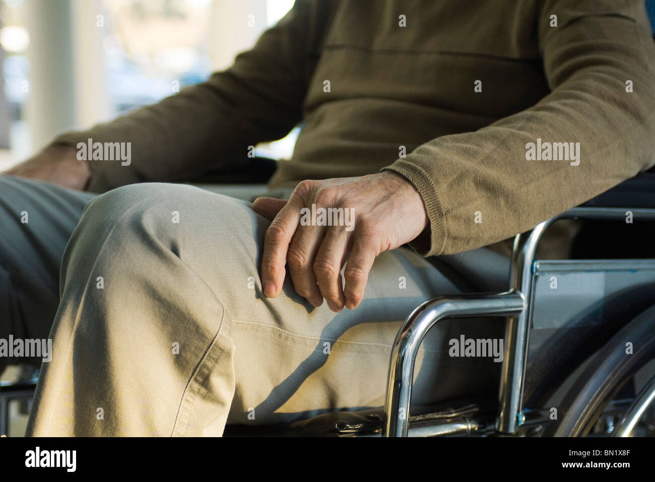 Behinderte Personen im Rollstuhl Stockfoto