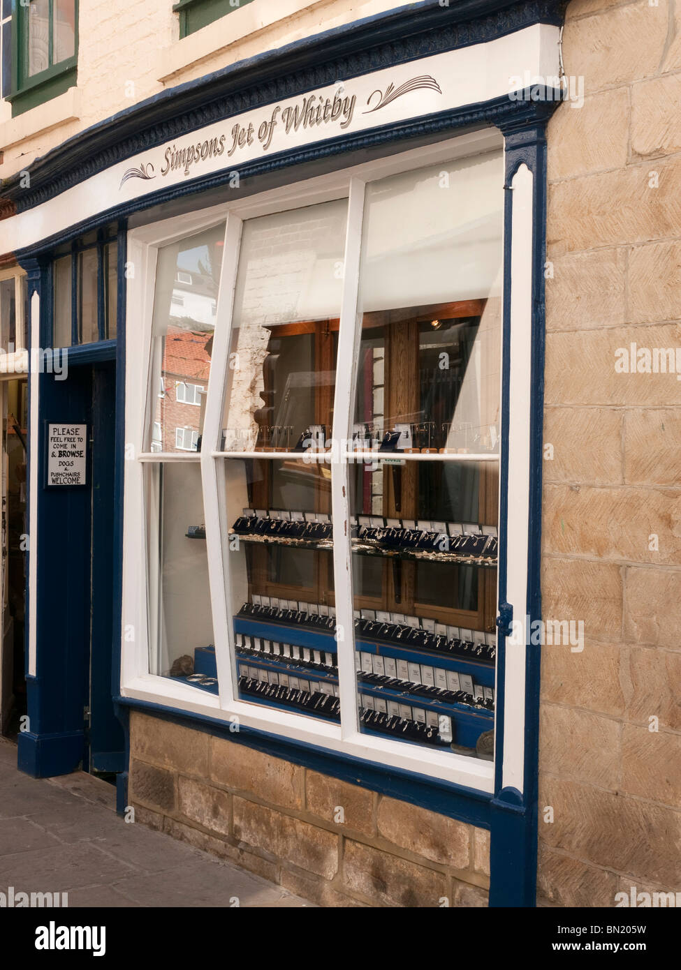 Jet-Shop, Traube Lane, Whitby, Yorkshire Stockfoto