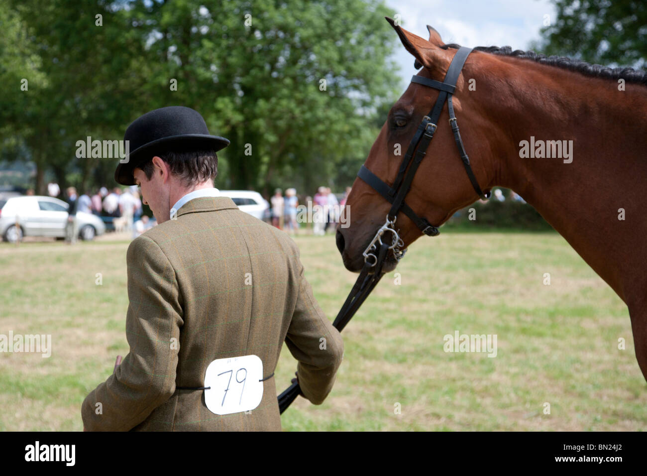 Springreiten auf irischen landwirtschaftlichen Messe, County Limerick Irland Stockfoto