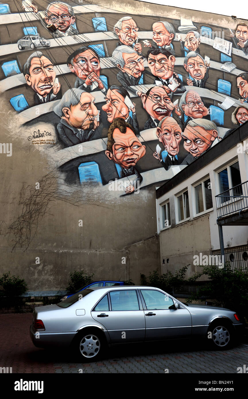 Städtischen Wandmalerei Graffiti von Christian 'See' Wahle und Gino Fuchs Berlin Deutschland Deutschland Europa Stockfoto