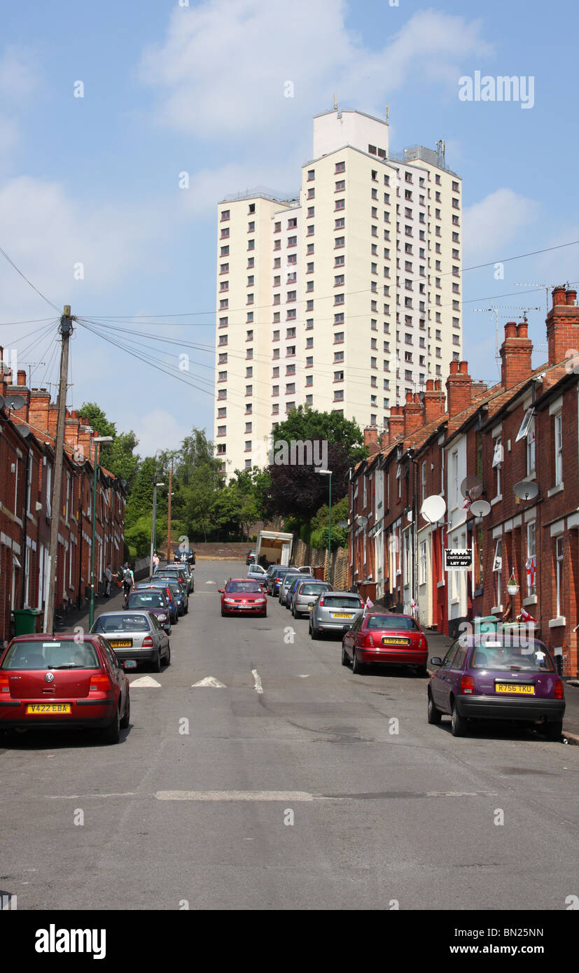 Eine Straße im Bereich Sneinton Nottingham, England, Vereinigtes Königreich Stockfoto