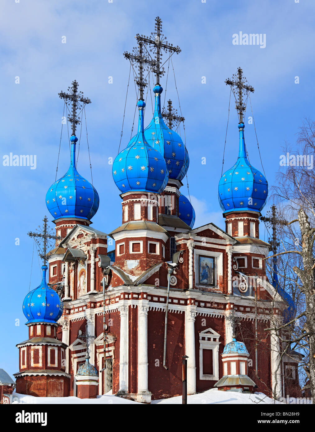 Kirche der Kasaner Ikone der unserer Dame (1694), Ustyuzhna, Region Wologda, Russland Stockfoto